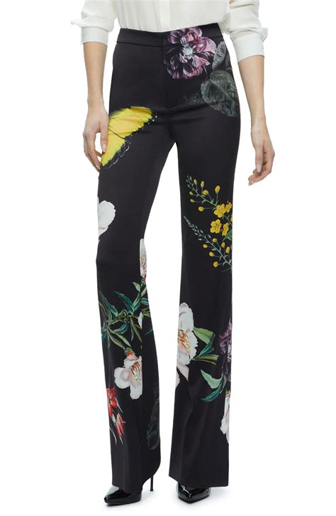 alice and olivia floral pants|alice and olivia ronnie pants.